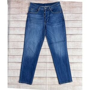 Zadig & Voltaire Straight Leg Jeans Womens 29 Blue Medium Wash Button Fly Denim